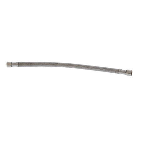 Jones Stephens 1/4in. Compression x 1/4in. Compression x 12in Braided Stainless Steel Ice Maker Connector S04230